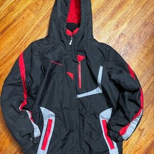 Weatherproof Black Jacket with Red Lining